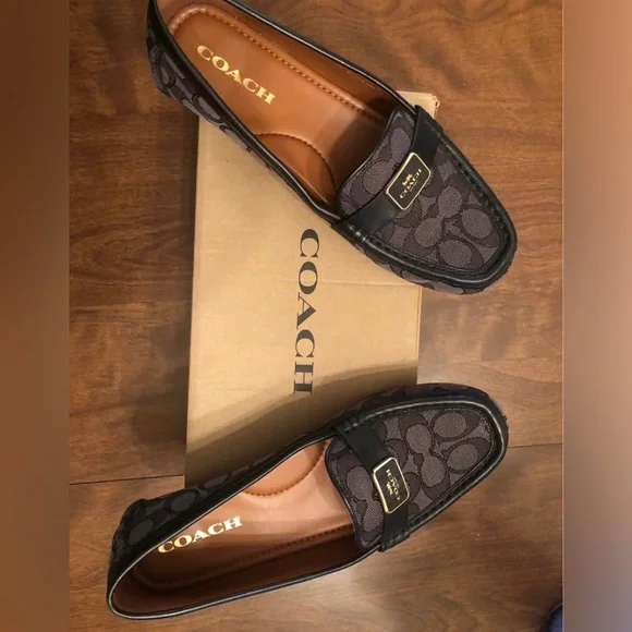Coach | Shoes | Coach Signature Brown And Black Loafers 